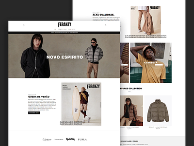Feranzy - Shopify Fashion Store branding clothing ecommerce ecommerce website fashion shopify shopify template shopify theme ui ui design ux webdesign