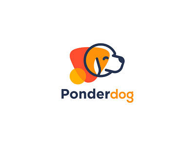 Ponderdog animal logo brand identity design branding creative logo design dog logo graphic design logo design minimalist logo design modern logo design pet logo