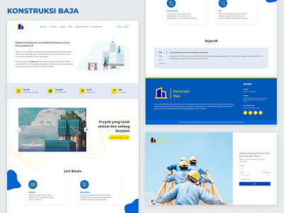 Konstruksi Baja - Landing Page app design figma landing page ui ux web