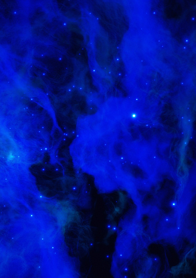 Milky blue 3d blue galaxy illustration lights space volume