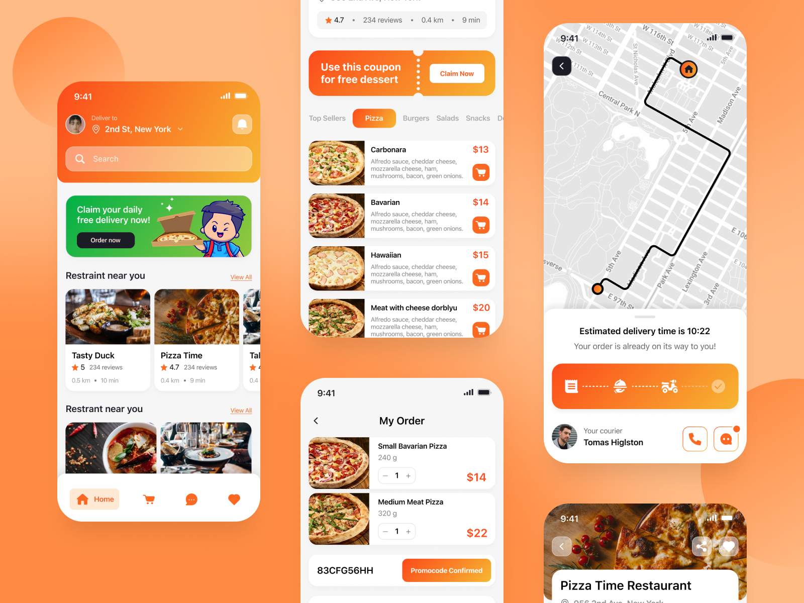 Food delivery - Mobile app by Aliona Mosiienko on Dribbble