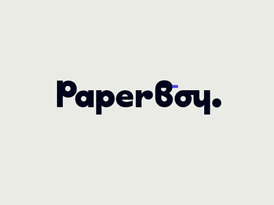 PaperBoy agency bold branding calligraphy custom design flow fun identity lettering logo marketing minimal modern paperboy script smart strong type wise
