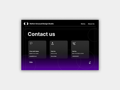 Contact us - Rather Unusual Design Studio app design graphic design typography