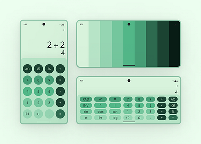 Material You Calculator app design ui ux