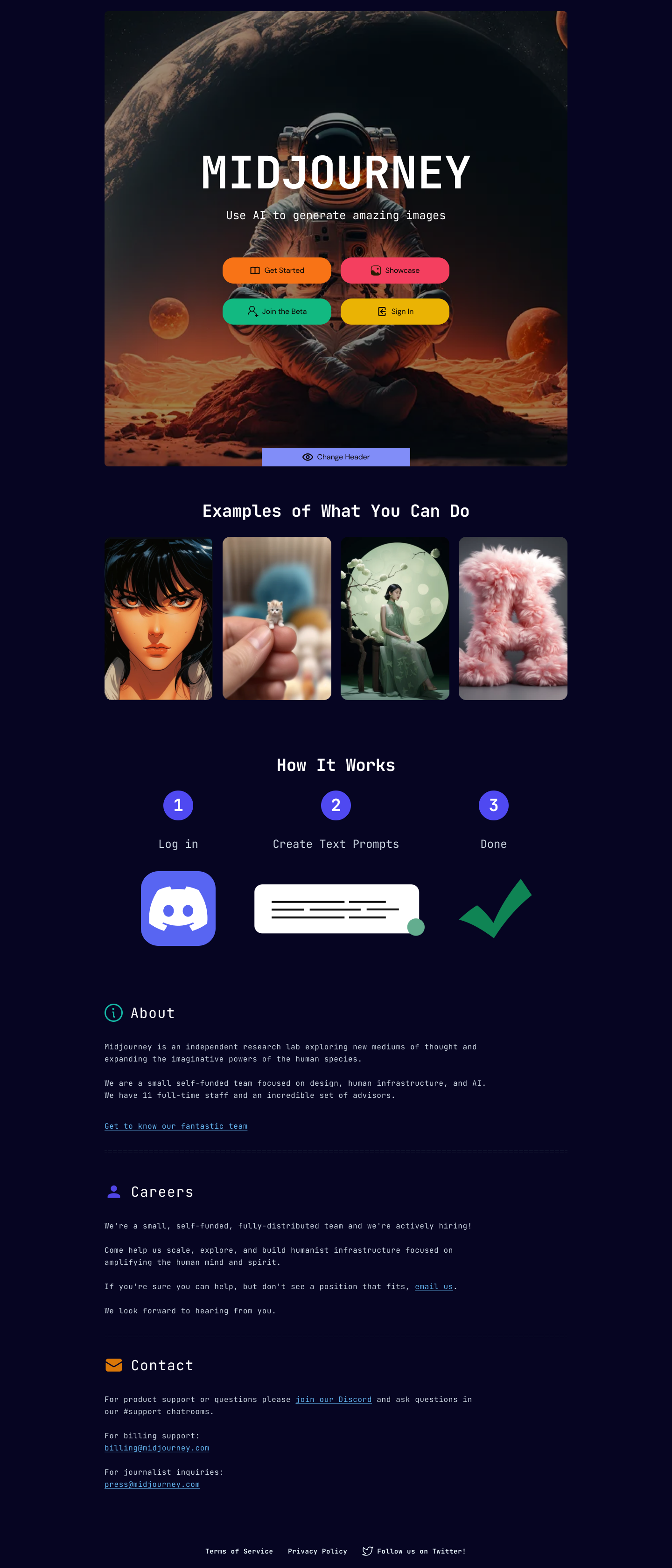 Midjourney Redesign figma ui ux web design