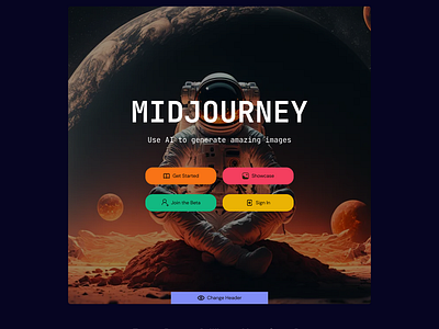 Midjourney Redesign figma ui ux web design