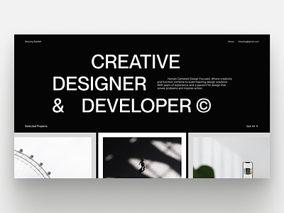 Portfolio Website design ui ux web design