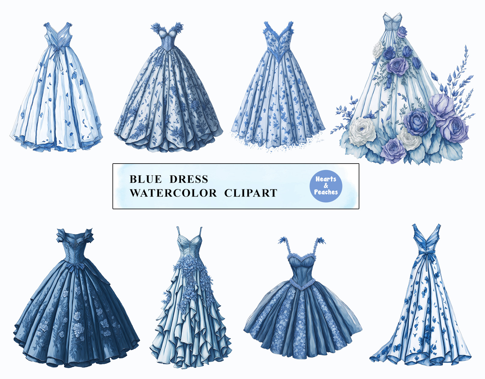 Blue dress outlet drawing