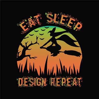 Eat sleep design repeat 8 halloween tshirt 2023