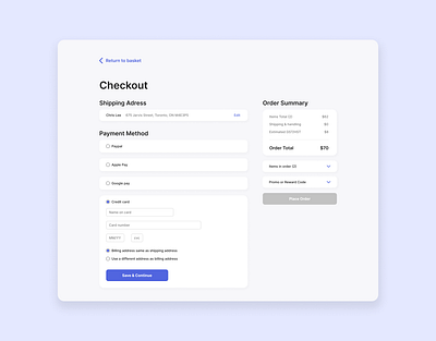 Daily UI 003 - Credit card checkout page 💳 dailyui ui ux web design