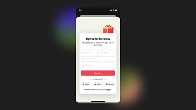 SignUp Concept!! application clean dailyui design mobile sign up ui ux