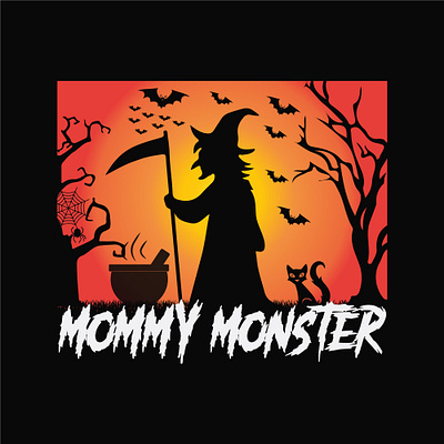 Mommy monster 6 halloween tshirt 2023