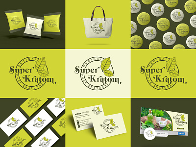 Super Kratom Logo Design branding design food graphic design herbal logo herbal medicine herbal remedies herbal tea herbs leaf logo logo logodesigner natural natural food organic shop logo super kratom