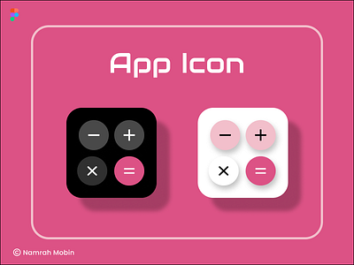 App Icon | Daily UI 005 app icon black black and white blackpink calculator design illustration logo ui ux