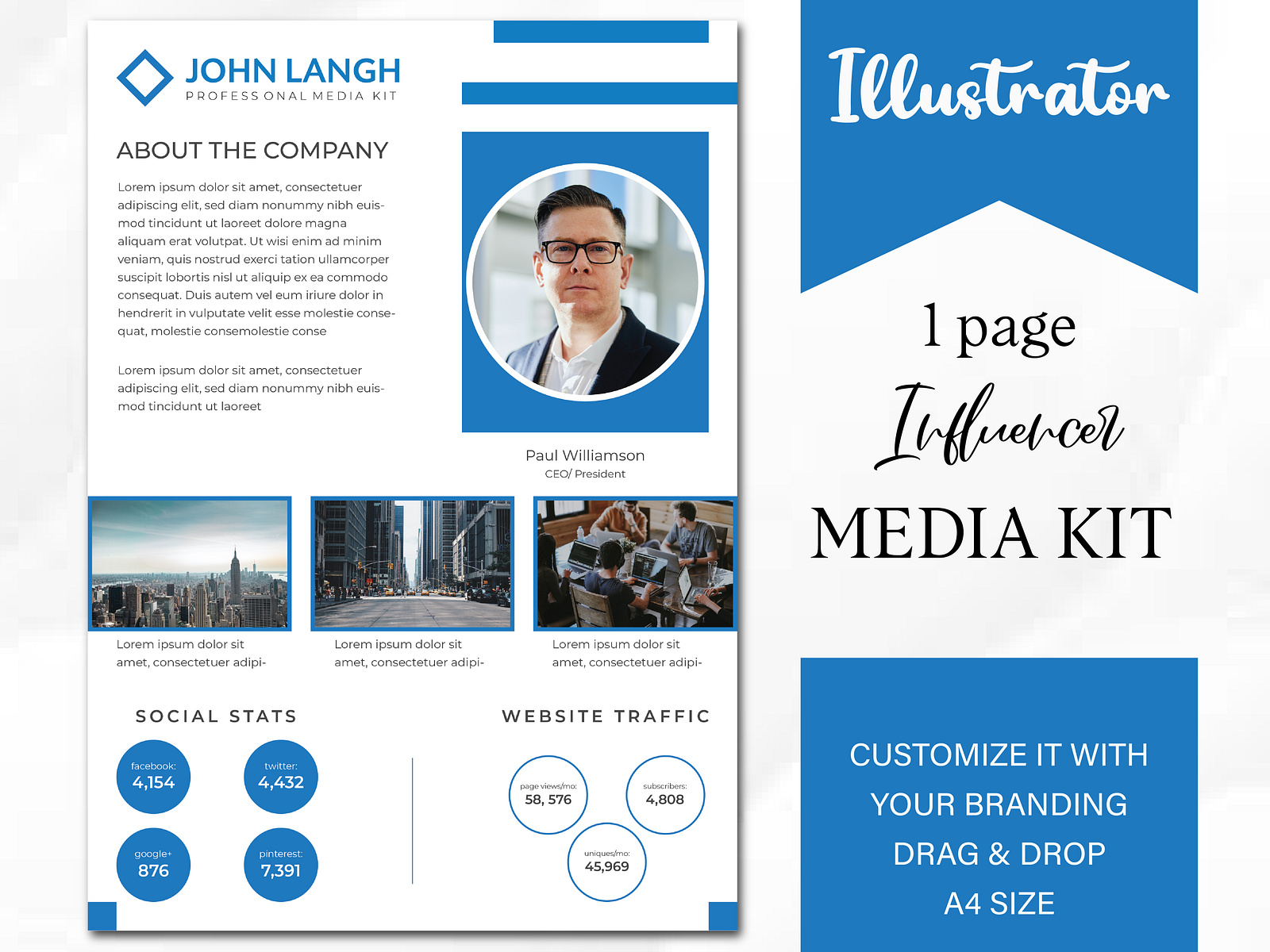 INFLUENCER MEDIA KIT TEMPLATE by Md Mamun on Dribbble