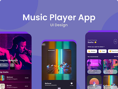 Music app applatication branding courses design graphic design illustration it logo ui ux
