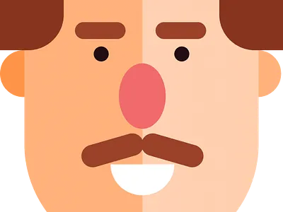 Flat version caricature flat