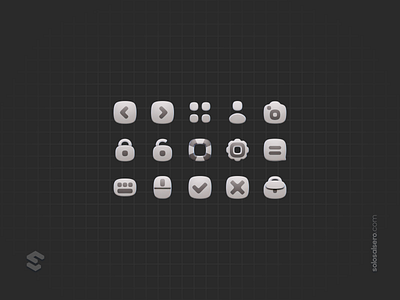 More squircle icons 3d blender c4d design graphicdesign grid icon solosalsero squircle ui