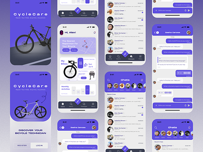 CycleCare app application design graphic design study case ui uiux