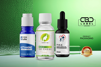 CBD Label Design product packaging box design