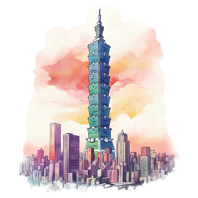 taipai 101 building city cloud digital desing realistic sky skyc skycraper symbol taipai 101 tower