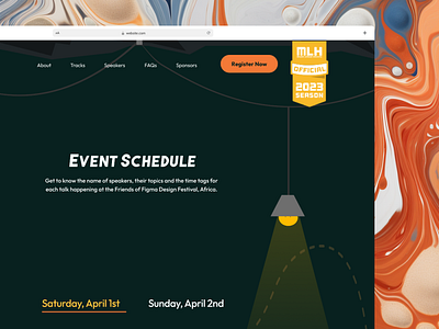 Morgan Hacks Event Schedule design product design ui uiux ux