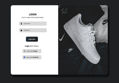 Nike Website Login Screen branding graphic design ui