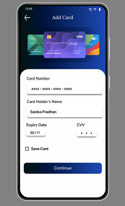 Daily UI - 002 Credit Card Checkout ui