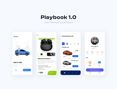 Playbook 1.0 - UI Explorations animation appdesign design illustration ui uidesign uiux