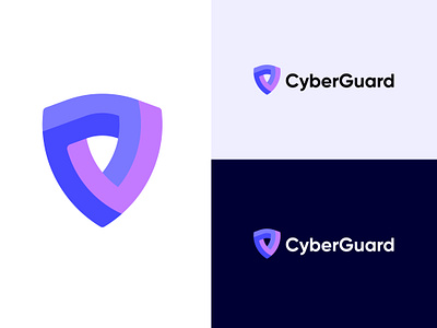 CyberGuard app icon brand identity branding colorful creative cyber cyberguard logo designe logo maker logos modern protection safety secured shield software triangle vpn logo