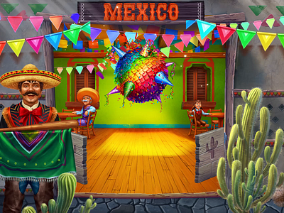 Bonus Round animation for the online slot "Mexico" animation animation art animation design bonus bonus animation bonus art bonus design bonus game bonus round gambling game art game design graphic design mexican animation mexico slot motion graphics nexican themed slot art slot game design symbols animation