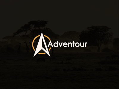 Adventour Logo adventure branding compass logo safari travel