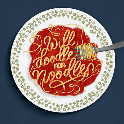 a #wtfshouldiletter masterpiece design digital illustration lettering procreate retro