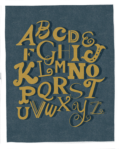 alphabet doodle digital lettering procreate typography