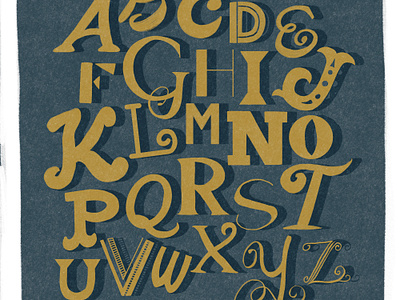 alphabet doodle digital lettering procreate typography