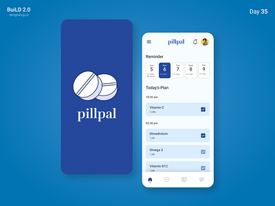 Pillpal - Medication management app app design design figma medicine pills ui ux