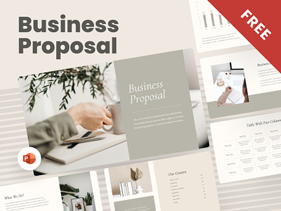 Free Linen Grey Professional Presentation Business Proposal business business proposal graphic design marketing pitch deck presentation template