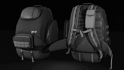Gear 3d 3d modeling animation backpack blender industrial design product design rendering