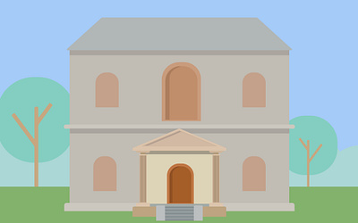 Roman Building 2d animation background branding building design graphic design home house illustration logo minimal ui vector