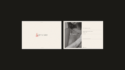 gift card for brand "Tissi" branding certificate design giftcard graphic design illustration line art lingerie logo logotype typography vector