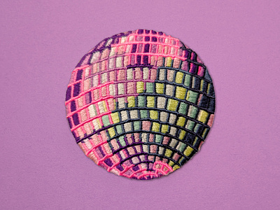 Disco Ball Patch 70s bachlorette colorful disco ball mirrorball patch pinks psychedelic purple swiftie turquoise