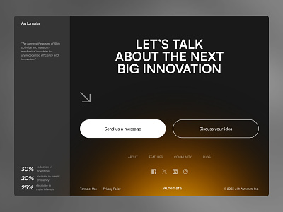 Automata - Footer Design branding design footer graphic design landing page saas ui web design