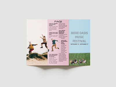 Indie Oasis Music Festival Brochure brochure graphic design indesign indie music typography
