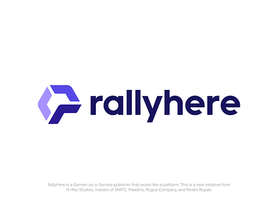 RallyHere - Logo Concept 1 alphabet app application blockchain brand branding crypto development dome games gaming identity logo logodesign platform symbol