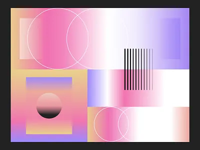 Gradient Illustration abstract app design geometric gradient graphic design illustration line mobile motion sun texture ui ux visual warm web