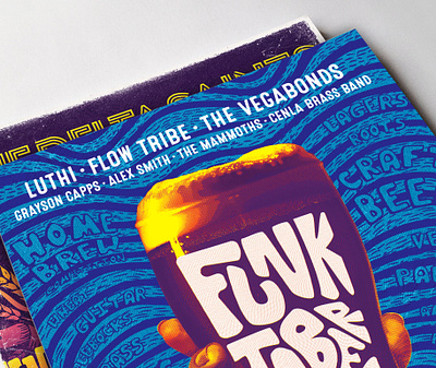 Funktoberfest beer branding design funk graphic design illustration louisiana music poster