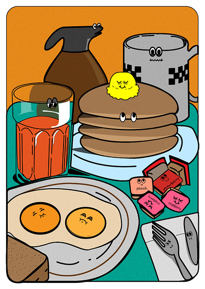 Breakfast ☕ adobe adobe illustrator animation branding design draw graphic graphic design illustration logo ui