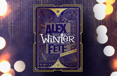 Alex Winter Fête branding christmas design event branding festival graphic design illustration illustrator louisiana poster