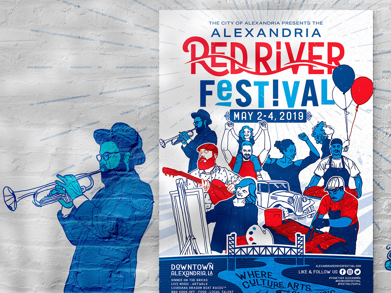 Alexandria Red River Festival by Chase Dyess on Dribbble