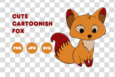 Cute Cartoonish Fox Illustration cartoon design fox fox illustration graphic design illustration